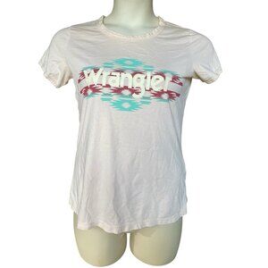 Wrangler Southwestern Graphic Tee T-Shirt Country Western Cowgirl Pink Aztec M